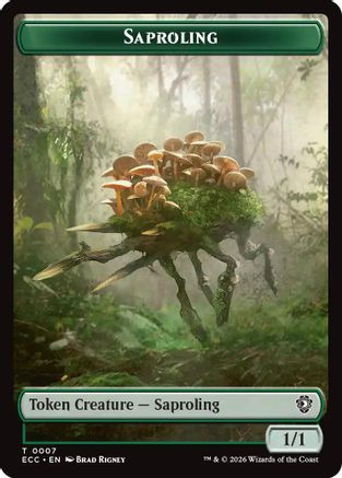 Saproling // Scarecrow Double-Sided Token (ECC-7 // 11) - Commander: Lorwyn Eclipsed Foil、Wizards of the Coast、kayou