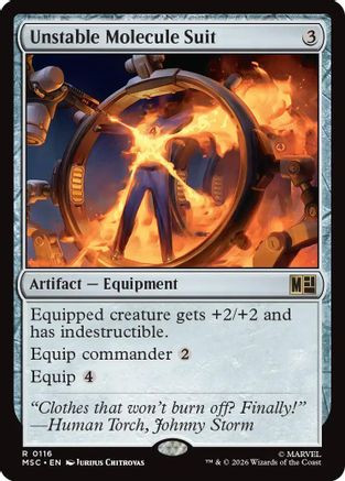 Unstable Molecule Suit (Surge Foil) (MSC-116) - Commander: Marvel Super Heroes Foil、Wizards of the Coast、kayou