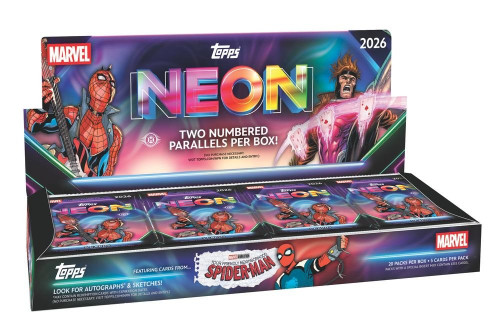 Topps 2026 Neon Marvel Trading Card HOBBY Box 20 Packs (Pre-Order ships October)、ToyWiz、kayou