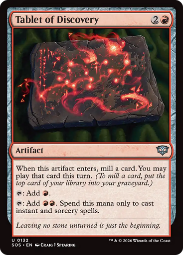 Tablet of Discovery (Foil) | Secrets of Strixhaven、Magic: The Gathering、kayou