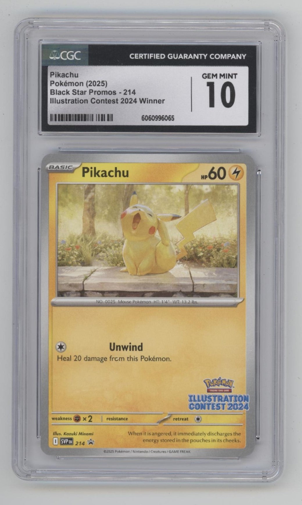 Pikachu Pokemon Illustration Contest 2024 Winner Promo #214 CGC 10 #1、Collector Store LLC Gaming、kayou