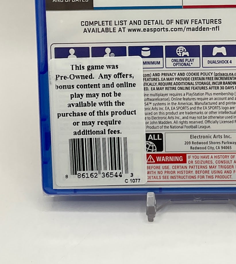Madden NFL 19 Playstation 4 Sealed、Collector Store LLC - VG、kayou