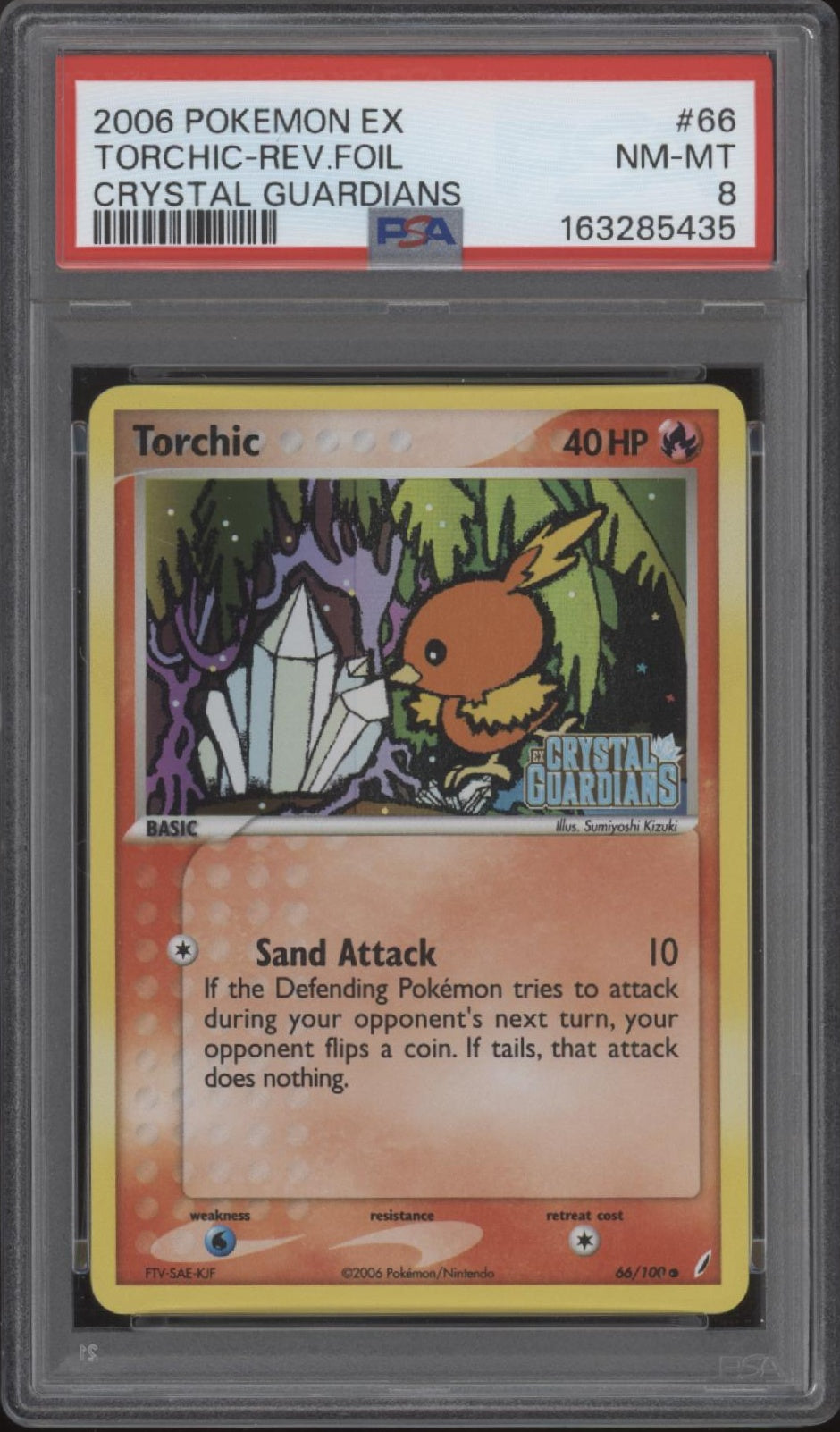 Torchic Pokemon Crystal Guardians Reverse Foil #66 PSA 8、Collector Store LLC Gaming、kayou
