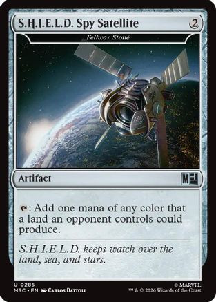 S.H.I.E.L.D. Spy Satellite - Fellwar Stone (Surge Foil) (MSC-285) - Commander: Marvel Super Heroes Foil、Wizards of the Coast、kayou