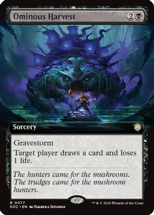 Ominous Harvest (Extended Art) (SOC-077) - Commander: Secrets of Strixhaven、Wizards of the Coast、kayou