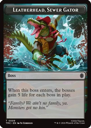 Leatherhead, Sewer Gator (TMC-009) - Commander: Teenage Mutant Ninja Turtles、Wizards of the Coast、kayou