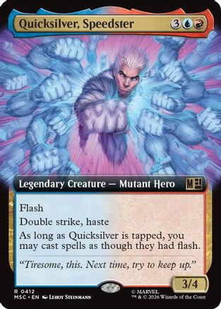Quicksilver, Speedster (Extended Art) (MSC-412) - Commander: Marvel Super Heroes、Wizards of the Coast、kayou