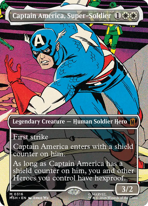 Captain America, Super-Soldier (Borderless Scene Foil) | Marvel Super Heroes、Magic: The Gathering、kayou