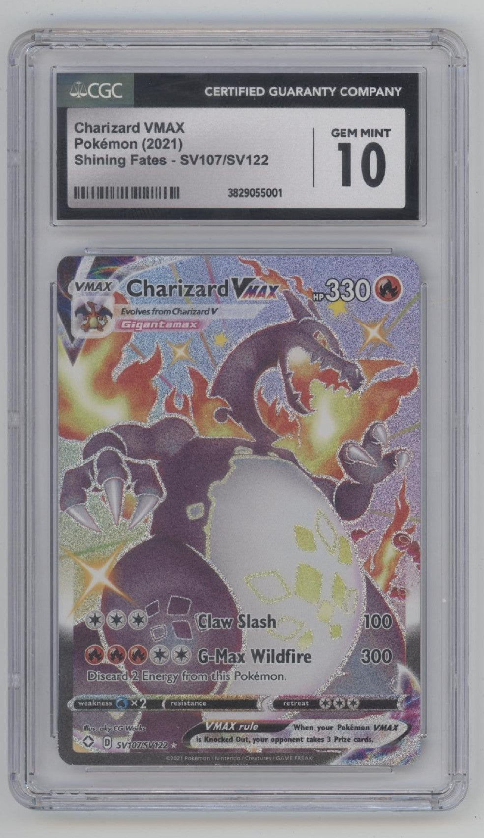 Charizard VMAX Pokemon Shining Fates #SV107 CGC 10、Collector Store LLC Gaming、kayou