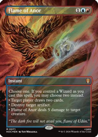 Flame of Anor (Borderless) (Surge Foil) (HOC-071) - The Hobbit: Eternal-Legal Foil、Wizards of the Coast、kayou