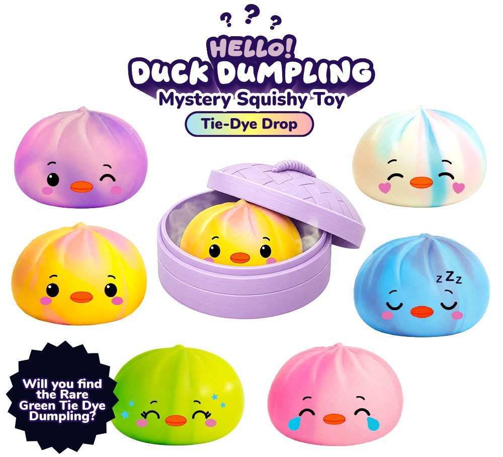 Hello Duck Dumpling TIE-DYE 3.5-Inch Mystery Pack 1 RANDOM Dumpling、ToyWiz、kayou