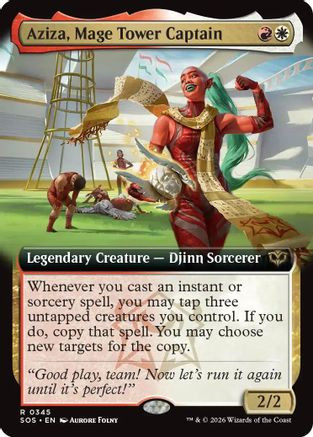 Aziza, Mage Tower Captain (Extended Art) (SOS-345) - Secrets of Strixhaven Foil、Wizards of the Coast、kayou