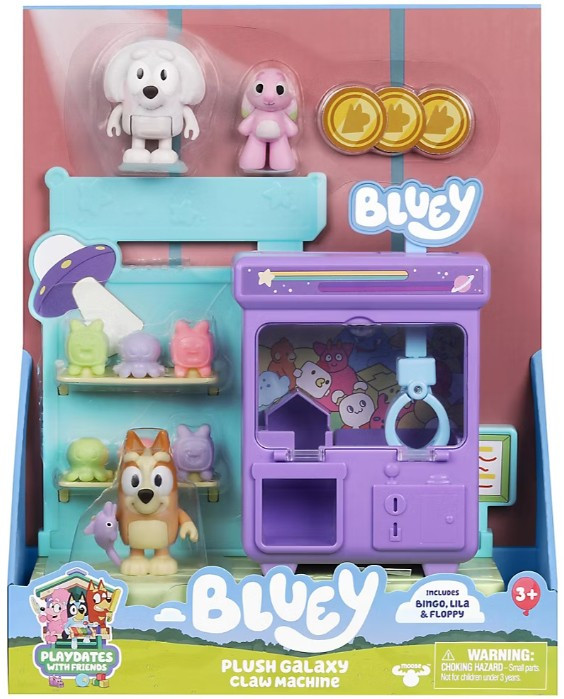 Bluey Playdates with Friends Plush Galaxy Claw Machine Playset、ToyWiz、kayou