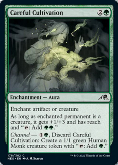 MtG Trading Card Game Kamigawa Neon Dynasty Common FOIL Careful Cultivation #178、ToyWiz、kayou