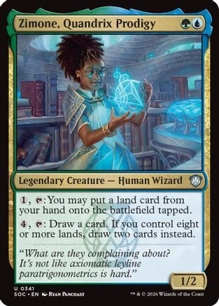 Zimone, Quandrix Prodigy (SOC-341) - Commander: Secrets of Strixhaven、Wizards of the Coast、kayou