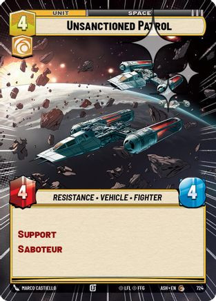 Unsanctioned Patrol (Hyperspace Foil) (724) - Ashes of the Empire Foil、Fantasy Flight Games、kayou