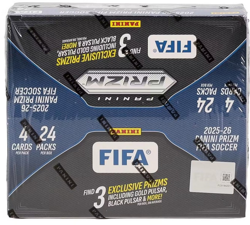 FIFA Panini 2025-26 Prizm Soccer Trading Card RETAIL Box 24 Packs、ToyWiz、kayou