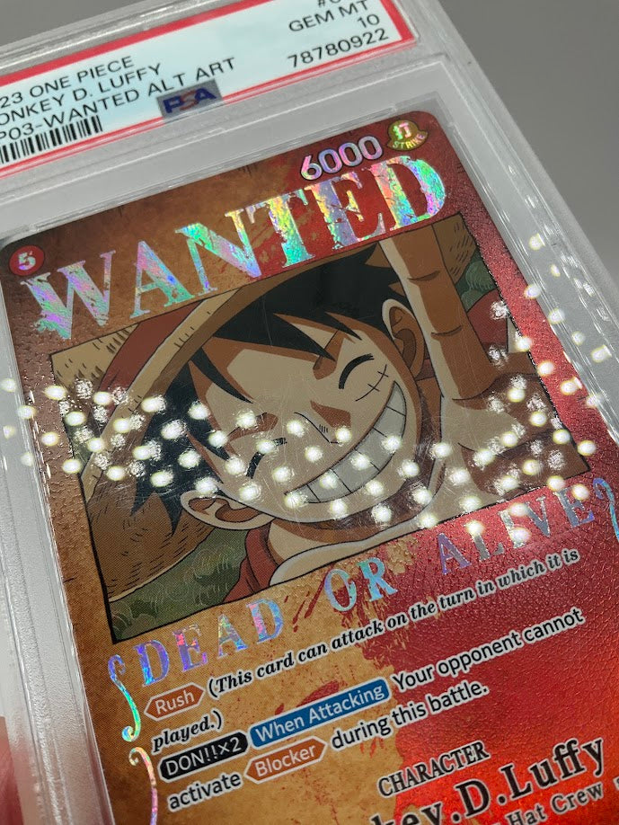 Monkey D Luffy One Piece Card Game OP03 Wanted Alternate Art #012 PSA 10、Collector Store LLC Gaming、kayou