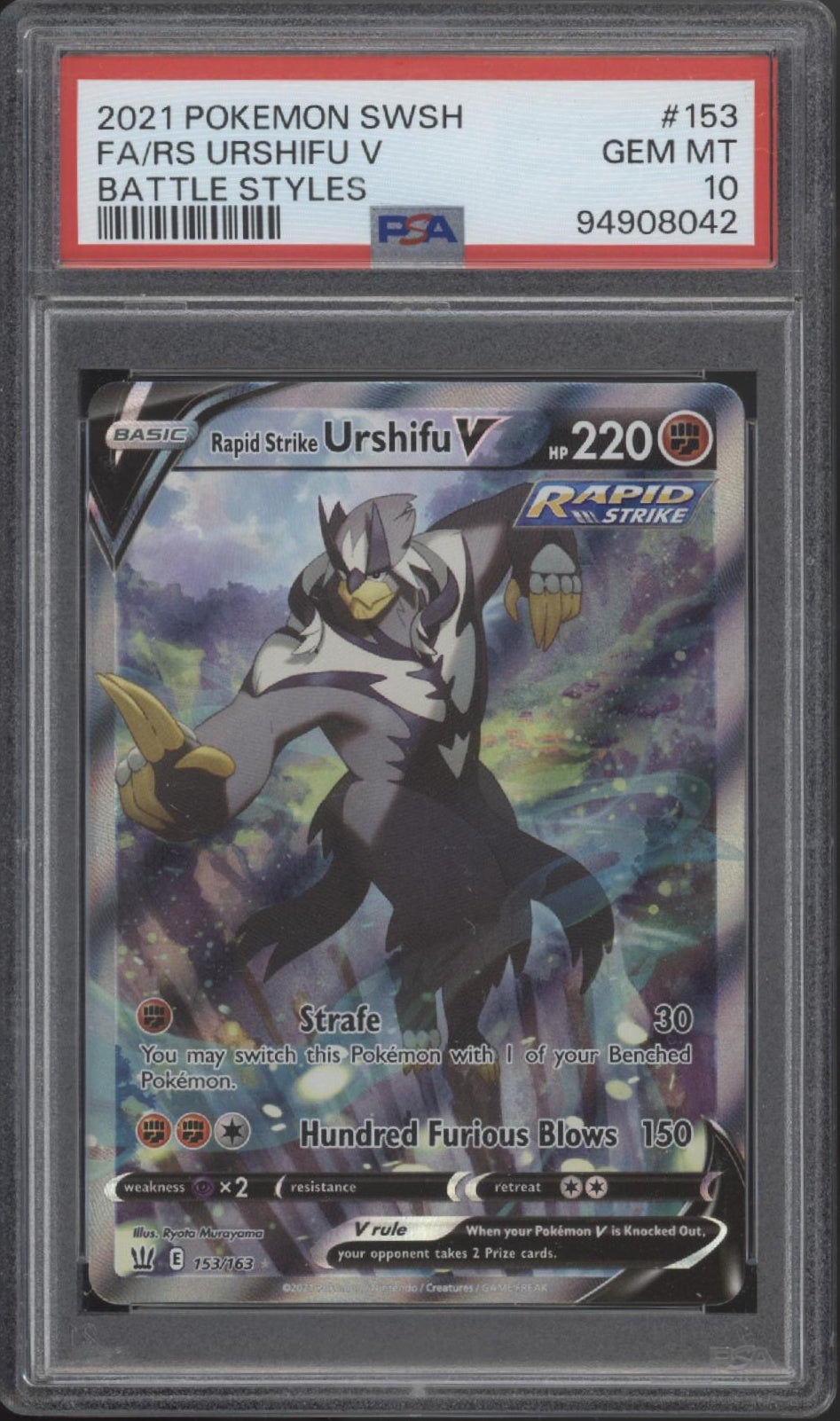 Rapid Strike Urshifu V Pokemon Battle Styles Full Art #153 PSA 10、Collector Store LLC Gaming、kayou