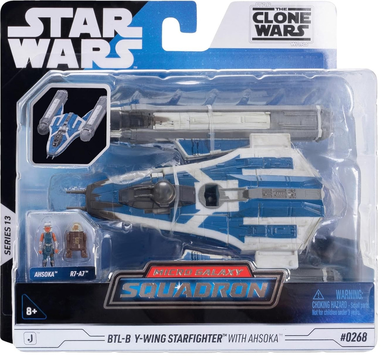 Star Wars Micro Galaxy Squadron Series 13 BTL-B Y-Wing Starfighter Vehicle with Ahsoka、ToyWiz、kayou