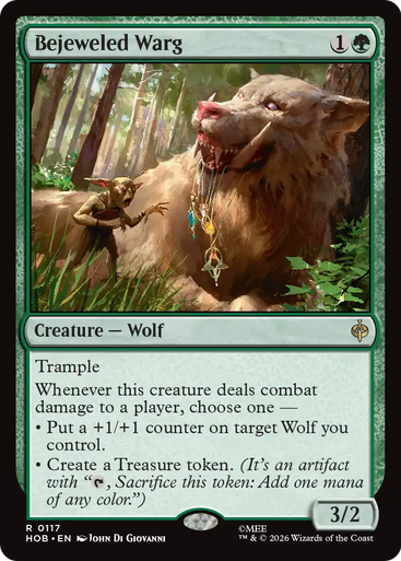 Bejeweled Warg (Foil) | The Hobbit、Magic: The Gathering、kayou