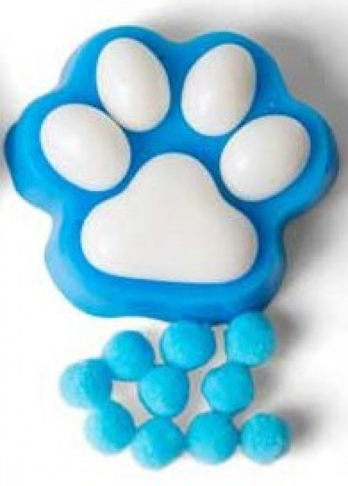 Scrunchems Sticky Squishy Paw Prints BLUE & WHITE Sensory Stress Toy、ToyWiz、kayou