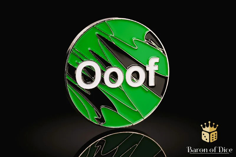 Baron Of Dice Objective Marker - Ooof (Green) 40mm、ToyWiz、kayou
