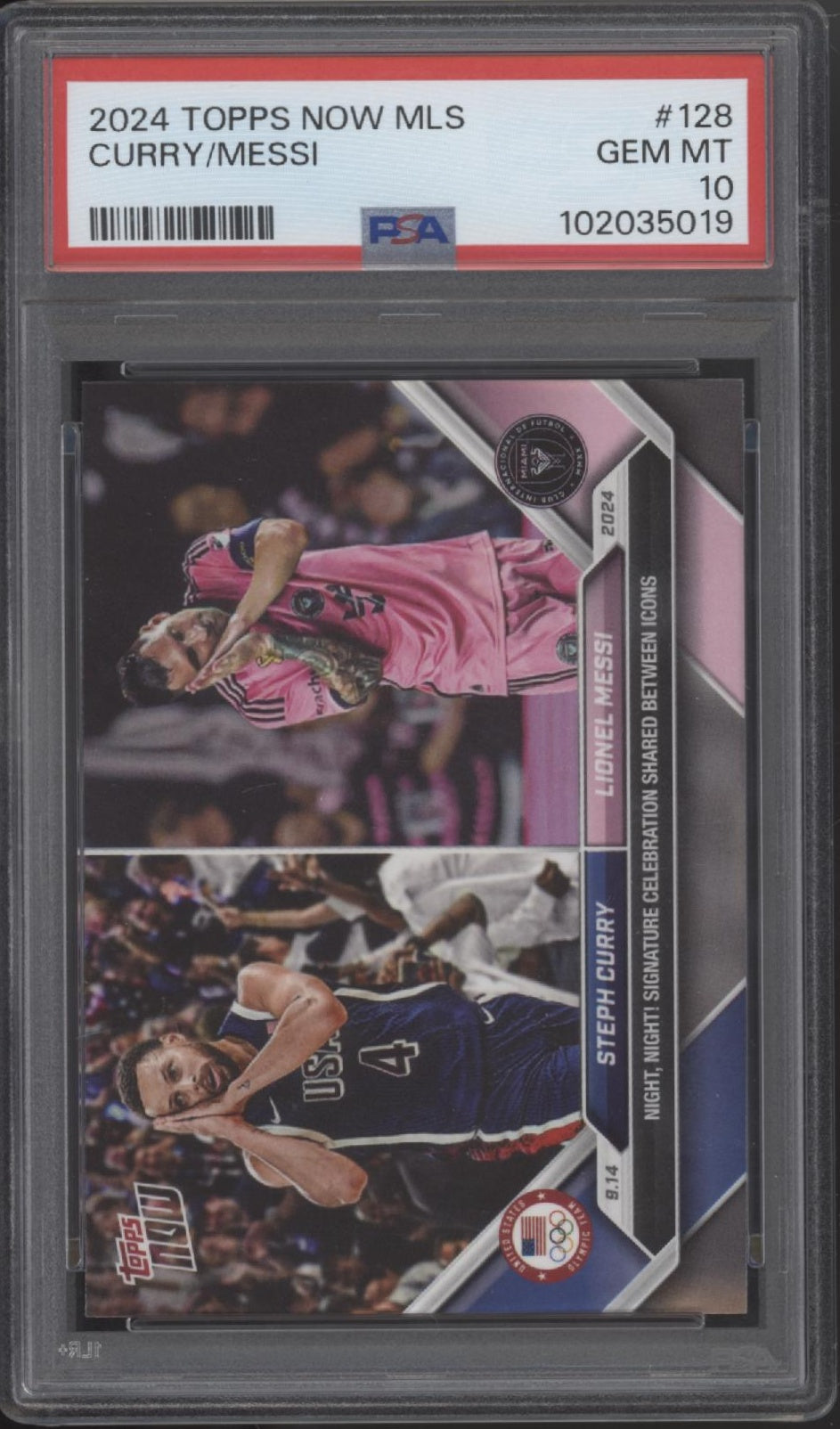 Steph Curry / Lionel Messi 2024 Topps Now MLS #128 PSA 10、Collector Store LLC、kayou