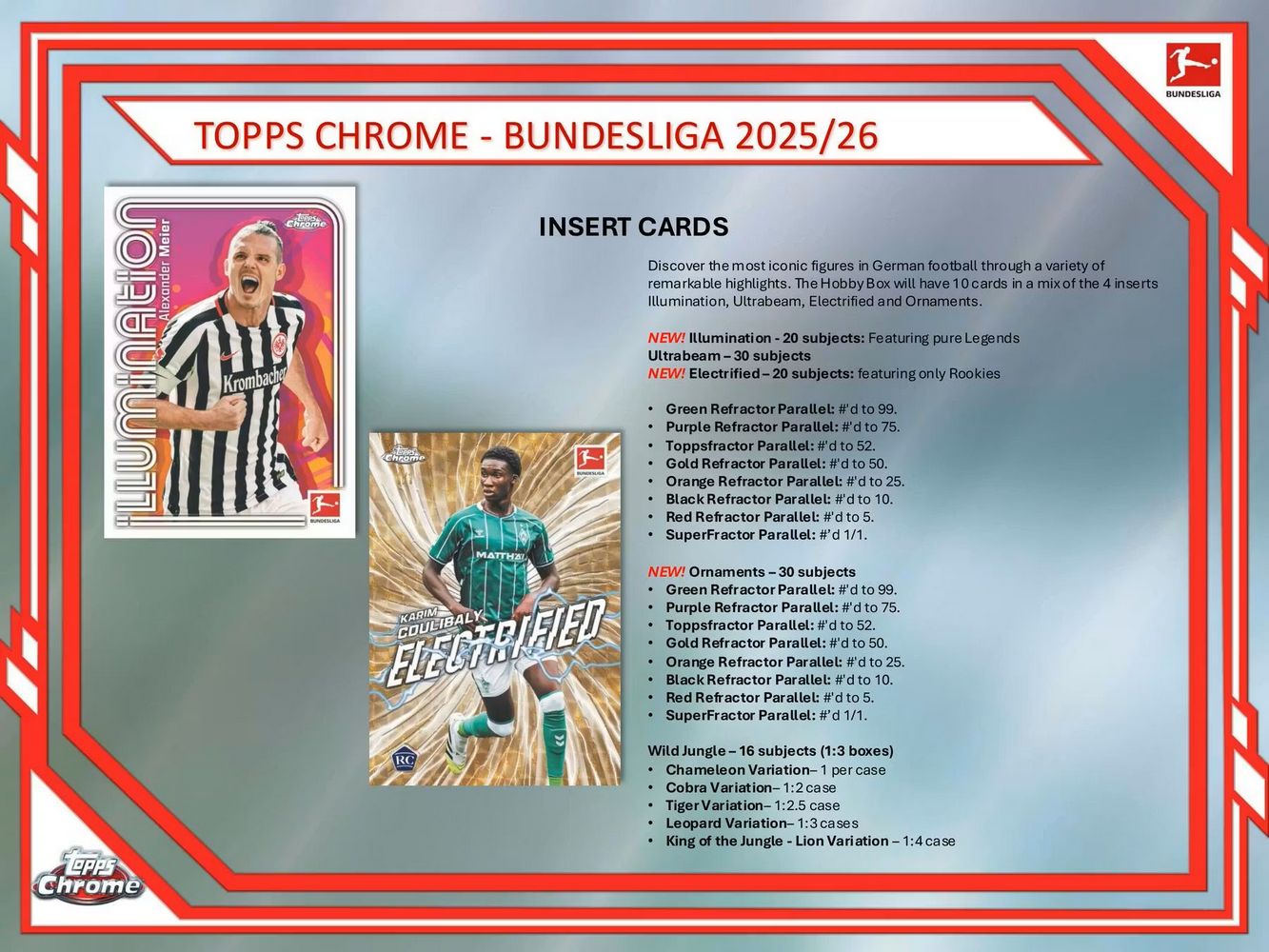 2025-26 Topps Chrome Bundesliga Soccer Hobby Box、Topps、kayou