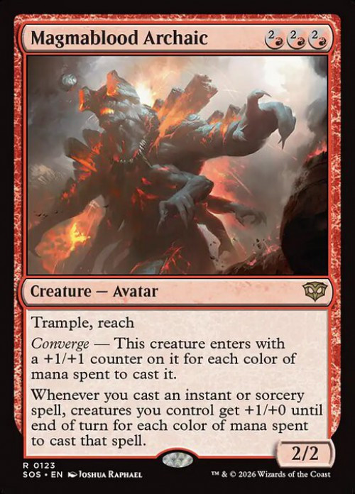 MtG Secrets of Strixhaven Rare FOIL Magmablood Archaic #123、ToyWiz、kayou