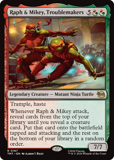Raph & Mikey, Troublemakers (Foil) | Teenage Mutant Ninja Turtles、Magic: The Gathering、kayou