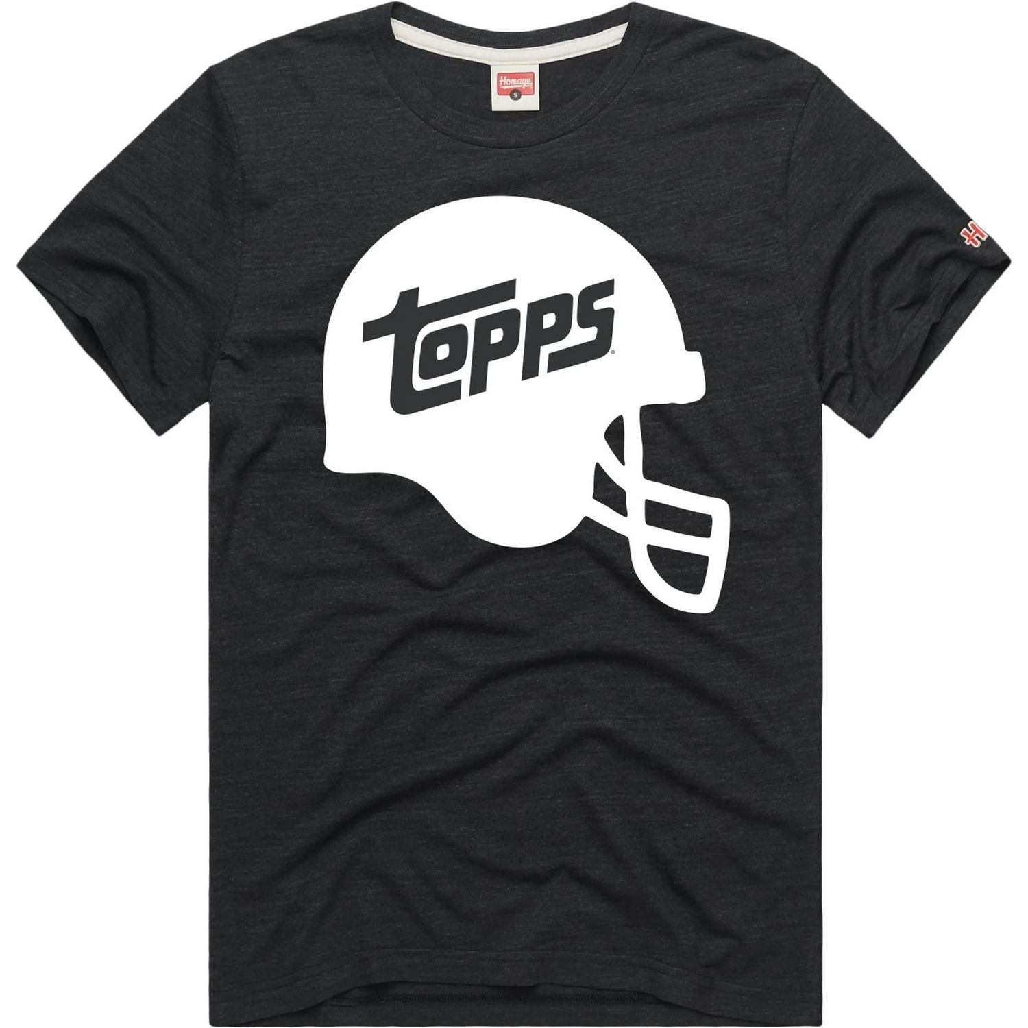 Topps Football Helmet T-Shirt (Charcoal) - 3XL、Topps、kayou
