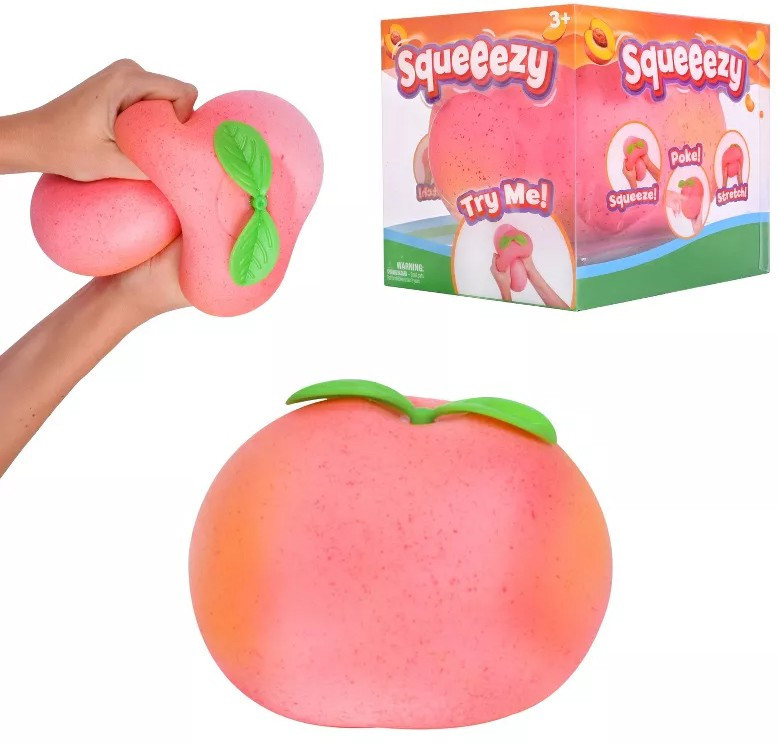 Squeeezy Peach 5.7-Inch Squeeze Toy、ToyWiz、kayou