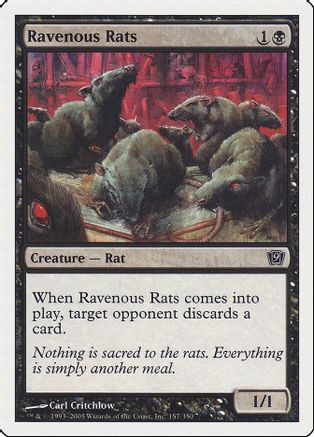 Ravenous Rats (9ED-157) - 9th Edition、Wizards of the Coast、kayou