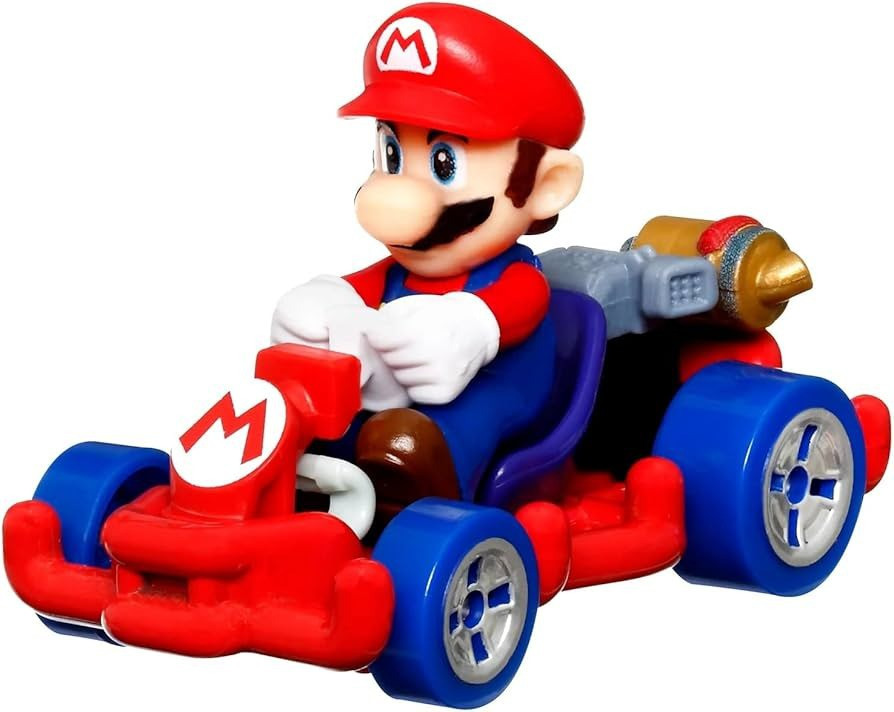 Hot Wheels Mario Kart Mario Diecast Car Pipe Frame Loose、ToyWiz、kayou
