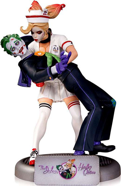 DC Batman Bombshells Harley Quinn 10.5 Statue With The Joker, 2nd Edition、ToyWiz、kayou