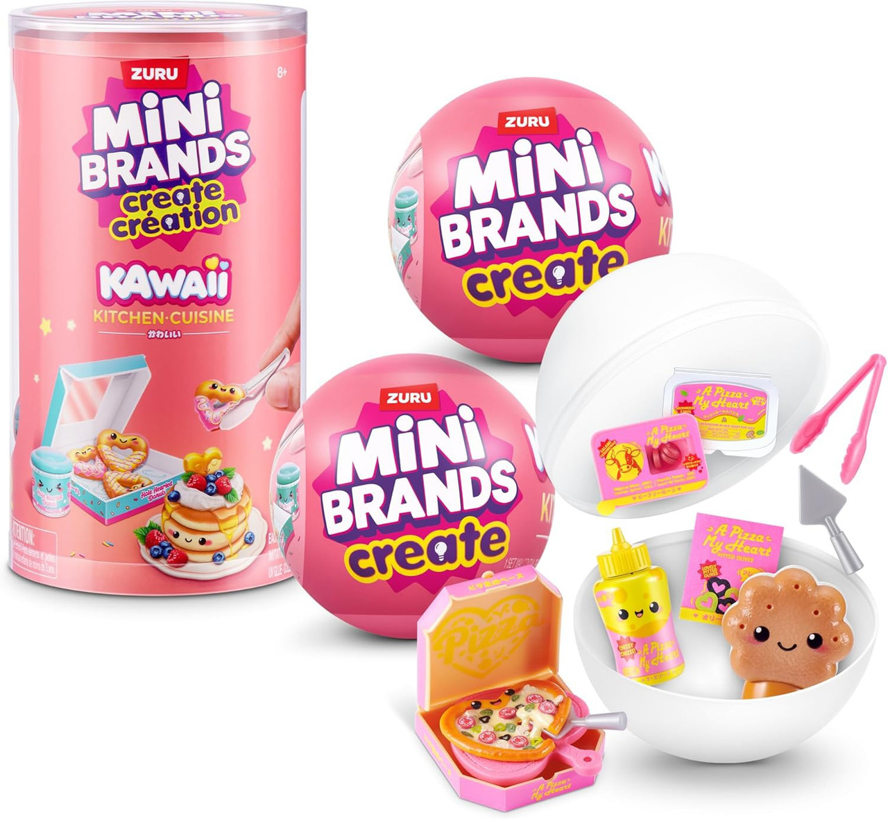 Mini Brands! Create Kawaii Kitchen Cuisine LOT of 2 Mystery Packs、ToyWiz、kayou