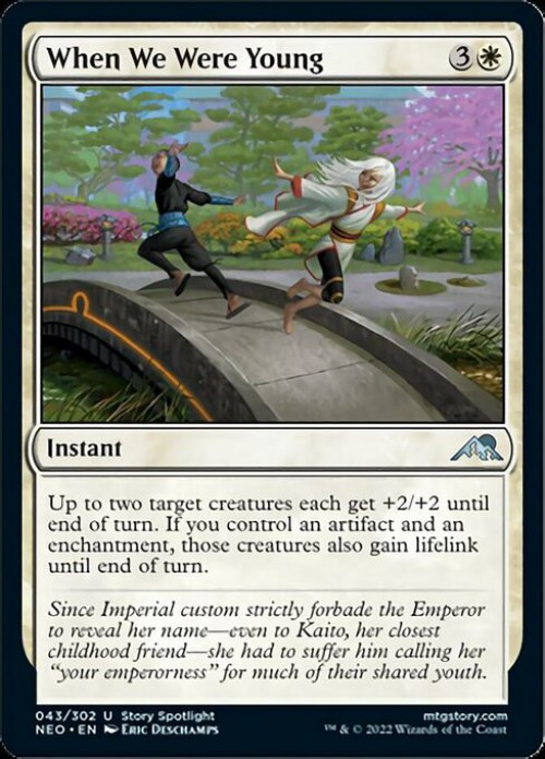 MtG Trading Card Game Kamigawa Neon Dynasty Uncommon FOIL When We Were Young #43、ToyWiz、kayou