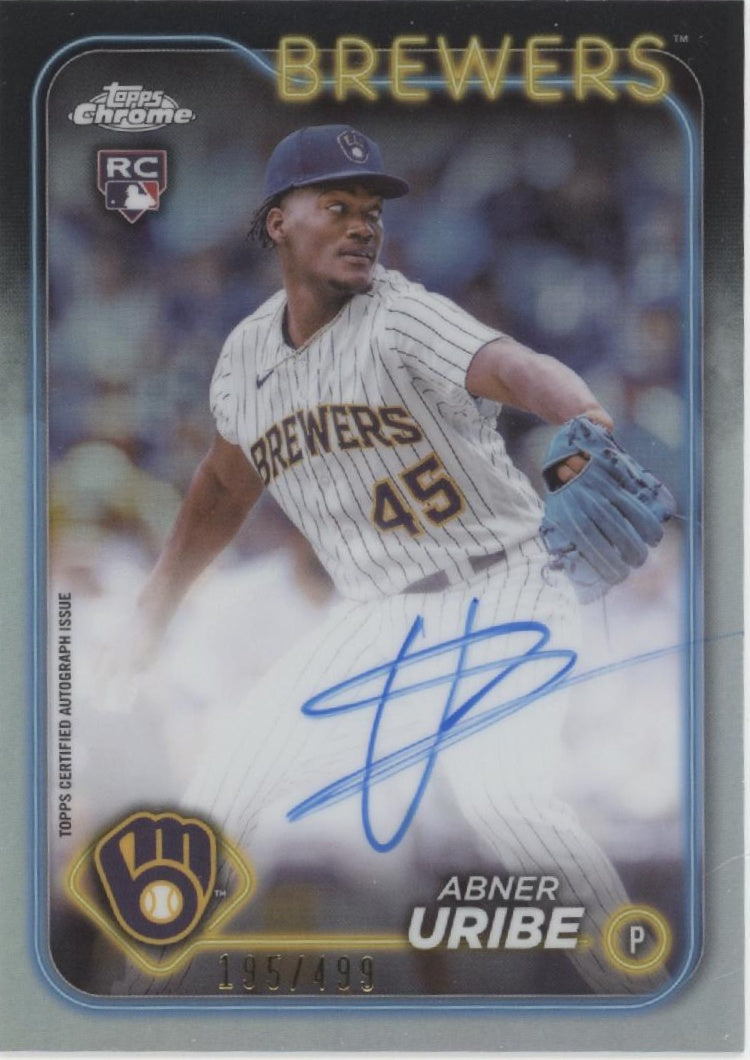Abner Uribe 2024 Topps Chrome Refractor RC Auto 195/499 #RA-AU、Collector Store LLC、kayou