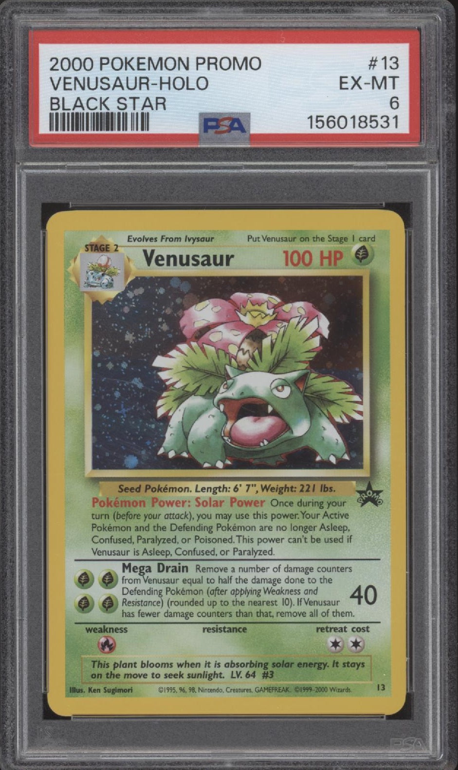 Venusaur Pokemon Black Star Promo Holo #13 PSA 6、Collector Store LLC Gaming、kayou