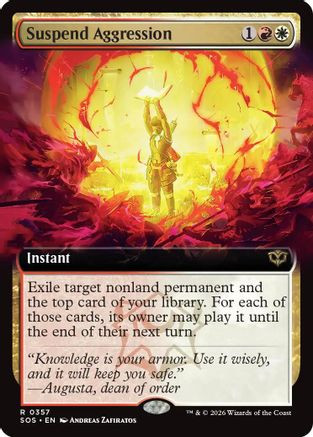 Suspend Aggression (Extended Art) (SOS-357) - Secrets of Strixhaven、Wizards of the Coast、kayou