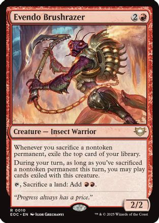 Evendo Brushrazer (EOC-010) - Commander: Edge of Eternities、Wizards of the Coast、kayou
