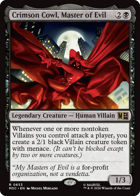 Crimson Cowl, Master of Evil (Foil) | Marvel Super Heroes Commander、Magic: The Gathering、kayou