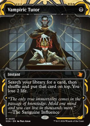 Vampiric Tutor (SOA-035) - Secrets of Strixhaven: Mystical Archive、Wizards of the Coast、kayou