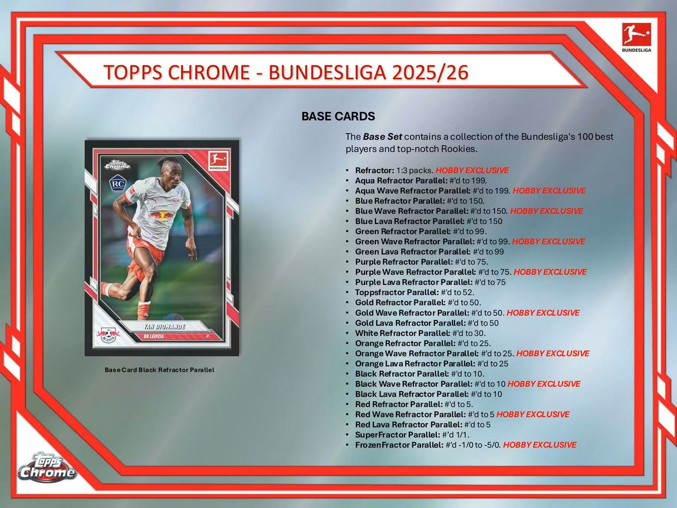 2025-26 Topps Chrome Bundesliga Soccer Hobby Box、Topps、kayou