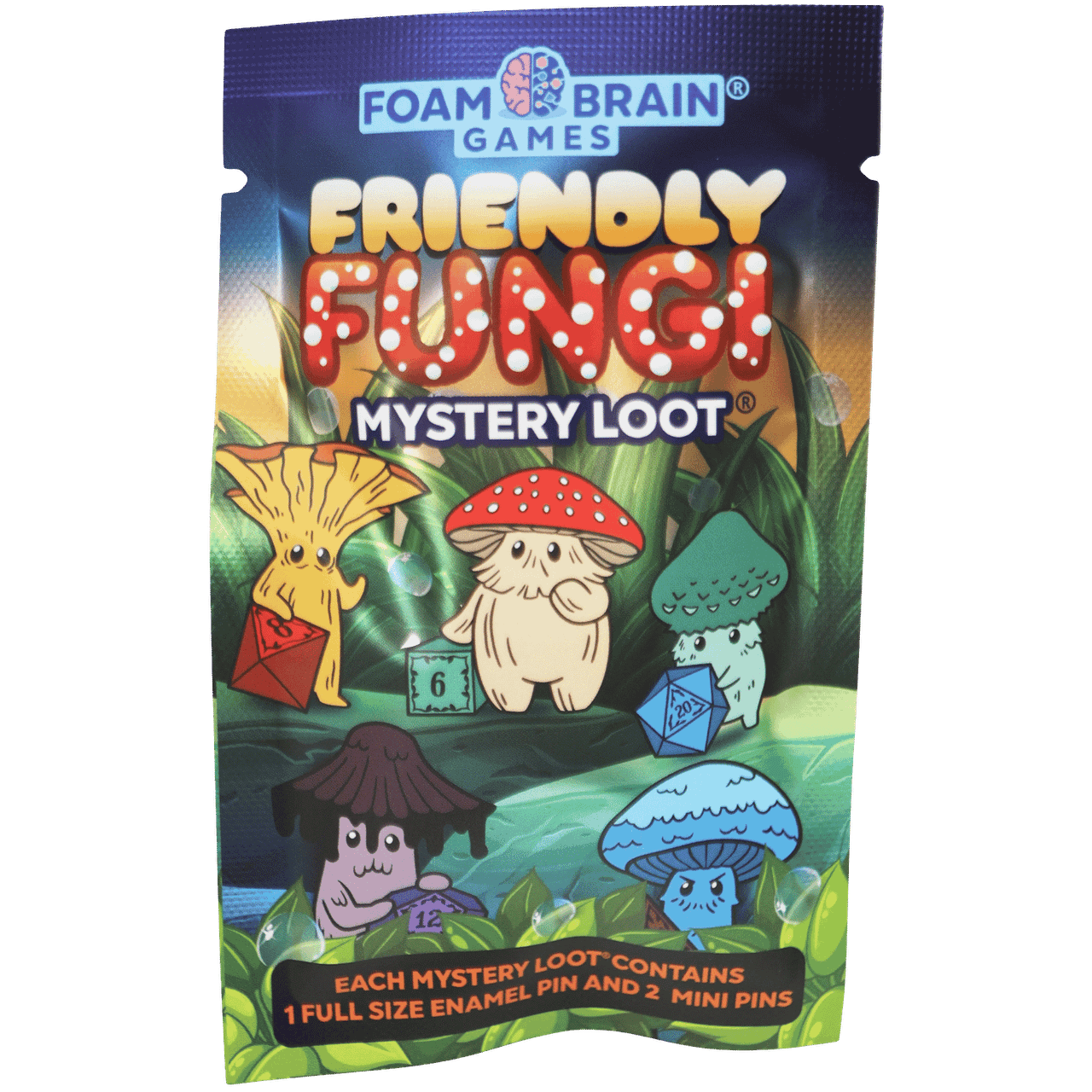 Mystery Loot: Friendly Fungi Pins - Blind Pack、Foam Brain Games、kayou