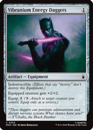Vibranium Energy Daggers (MSH-254) - Marvel Super Heroes Foil、Wizards of the Coast、kayou