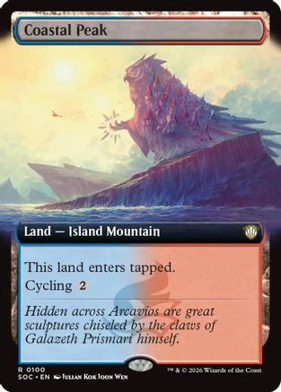 Coastal Peak (Extended Art) (SOC-100) - Commander: Secrets of Strixhaven、Wizards of the Coast、kayou