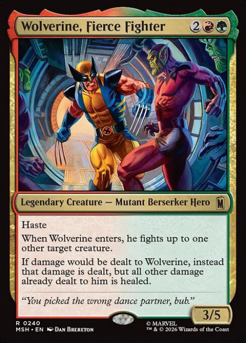 MtG Marvel Super Heroes Rare Wolverine, Fierce Fighter #240、ToyWiz、kayou