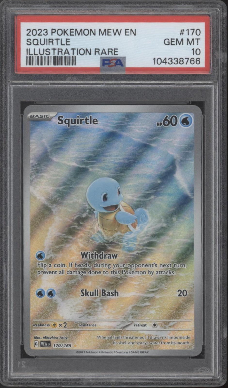 Squirtle Pokemon 151 Illustration Rare #170 PSA 10、Collector Store LLC Gaming、kayou